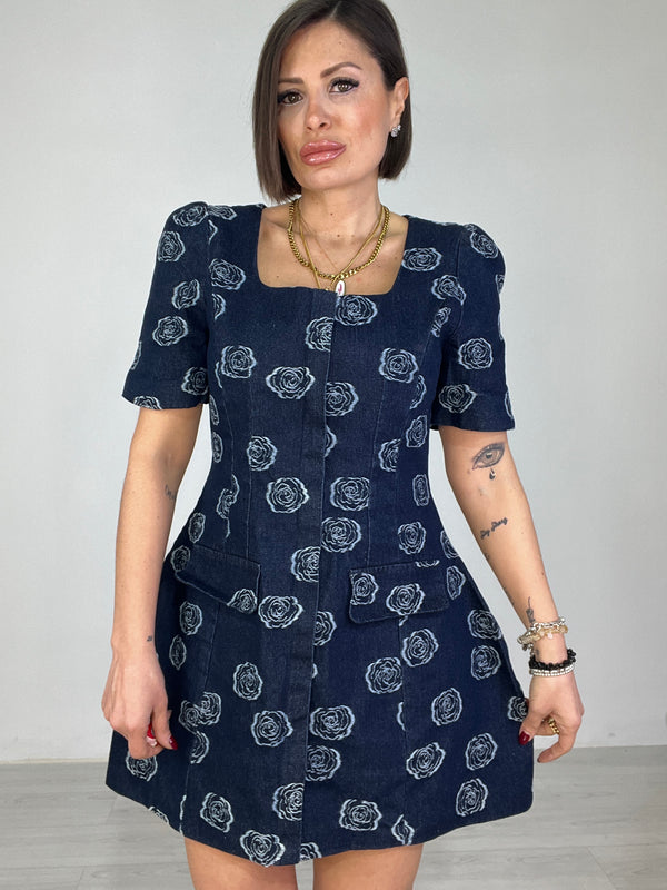 Abito Roses Denim