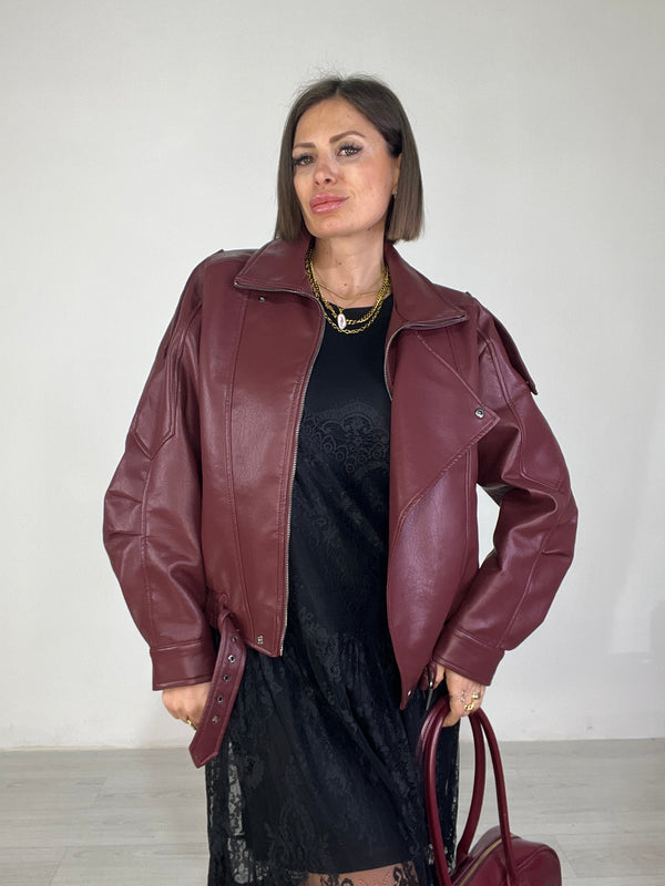 Bomber Eco-pelle Mini