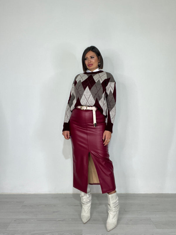 Gonna Ecopelle Curve di Stile