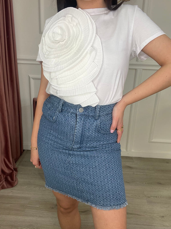 Gonna Jeans Martellata