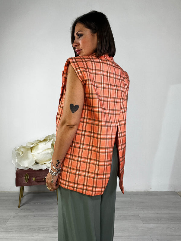 Gilet Tartan Sunset