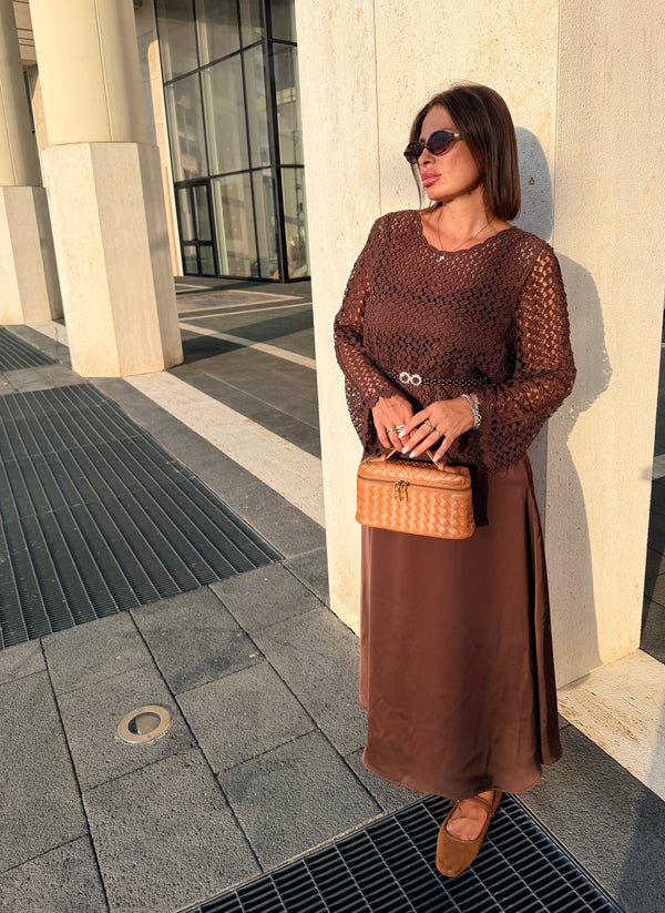 Abito Crochet Chocolate