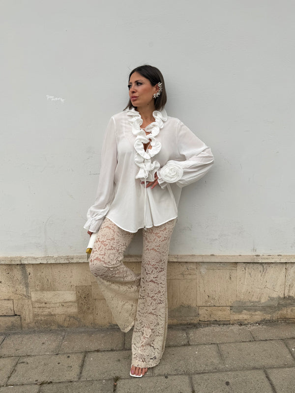 Blusa linen rose
