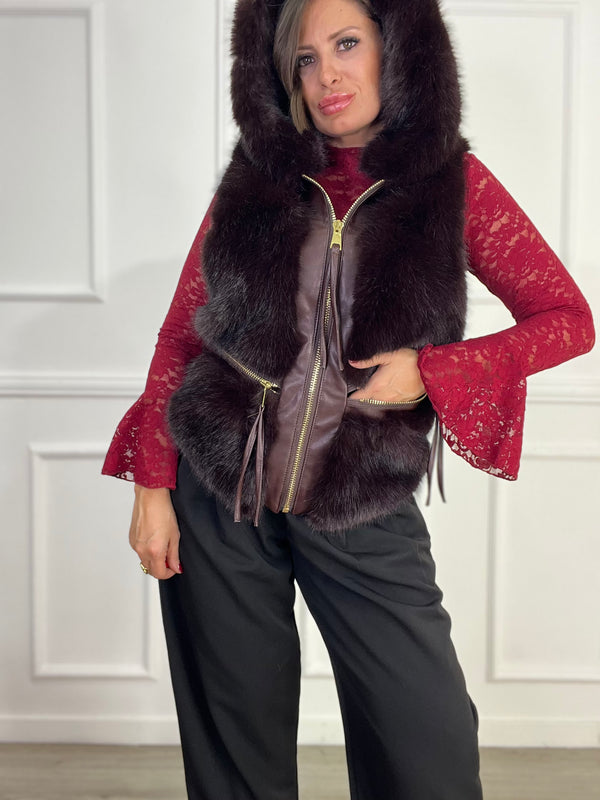 Gilet in Ecopelliccia Twist Fur