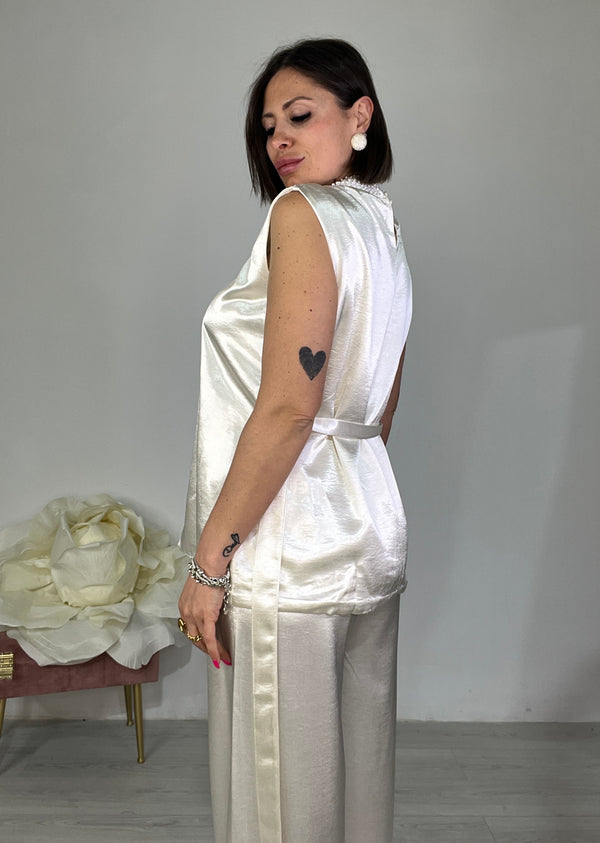 Coordinato Seta Perla Chic
