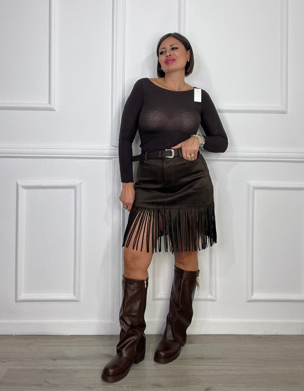 Gonna in Ecocamoscio Wild Grace