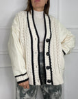 Giubbino Cardigan trecce