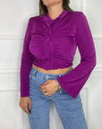 Camicia Crop Arricciata