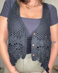 Gilet Crop Traforato