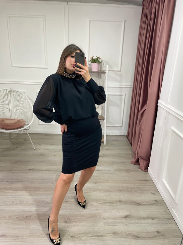 Gonna longuette biscotto