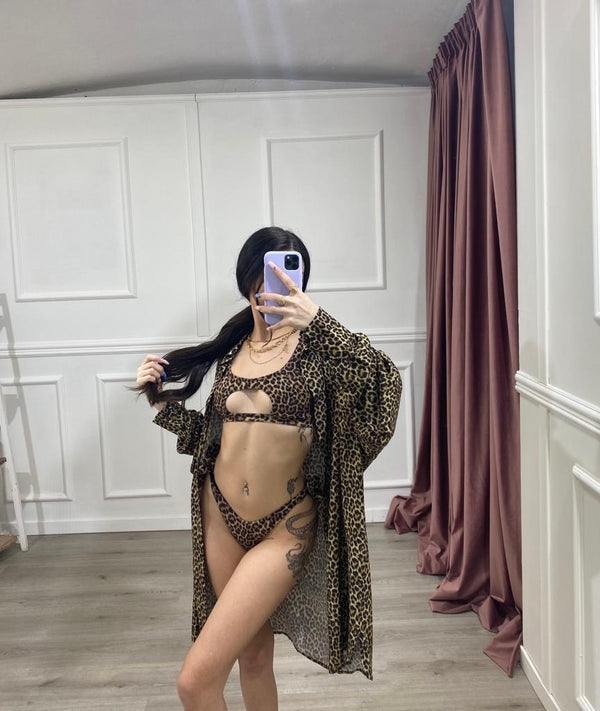 Kimono Matinée Viscosa Maculato