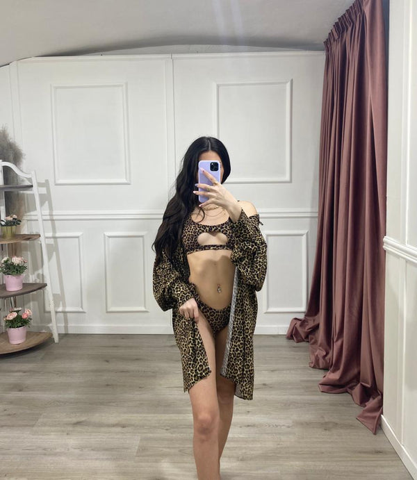 Kimono Matinée Viscosa Maculato